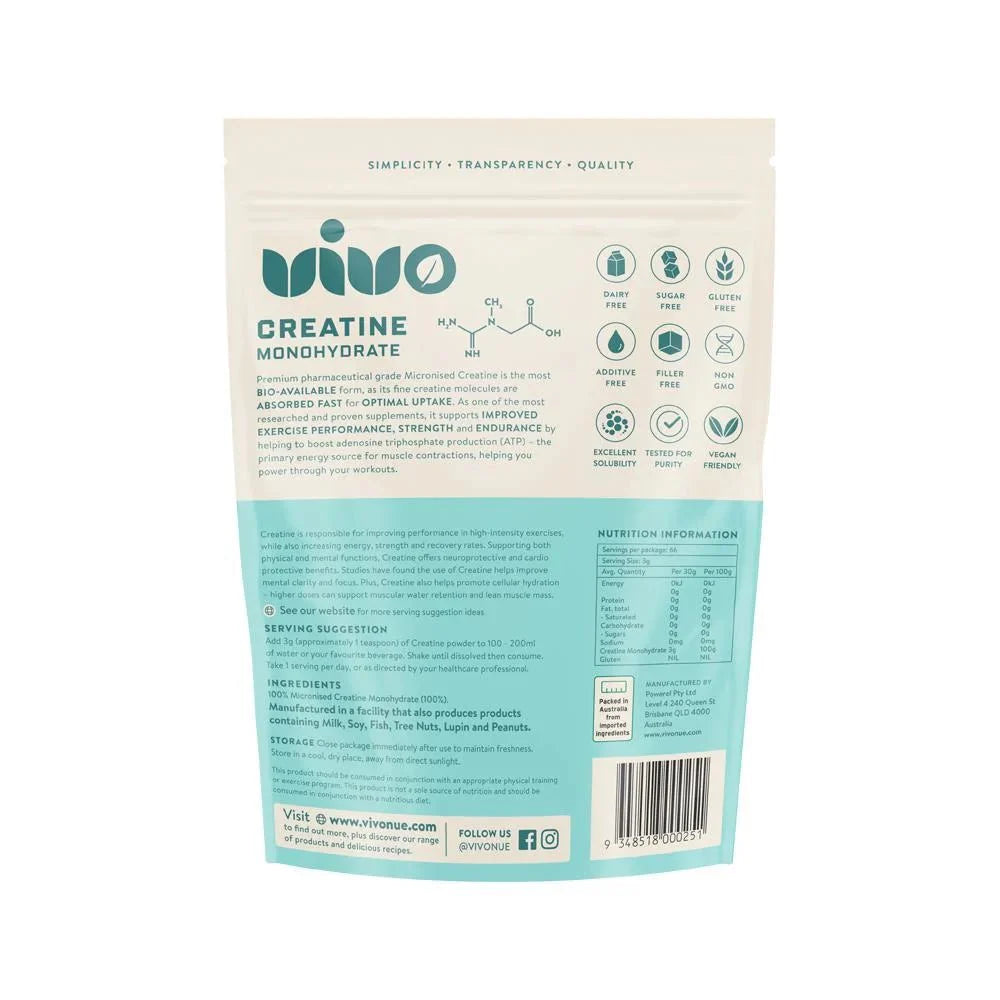 100% Pure Creatine Monohydrate - 200g - Love Low Carb