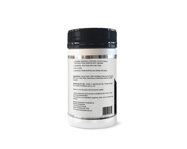 Grass Fed Beef Organs - Black Label - 160 Capsules