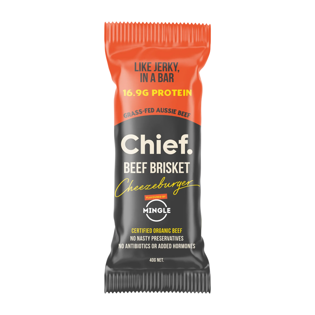 Beef Brisket Bar - Cheezeburger - Box of 12 - Love Low Carb