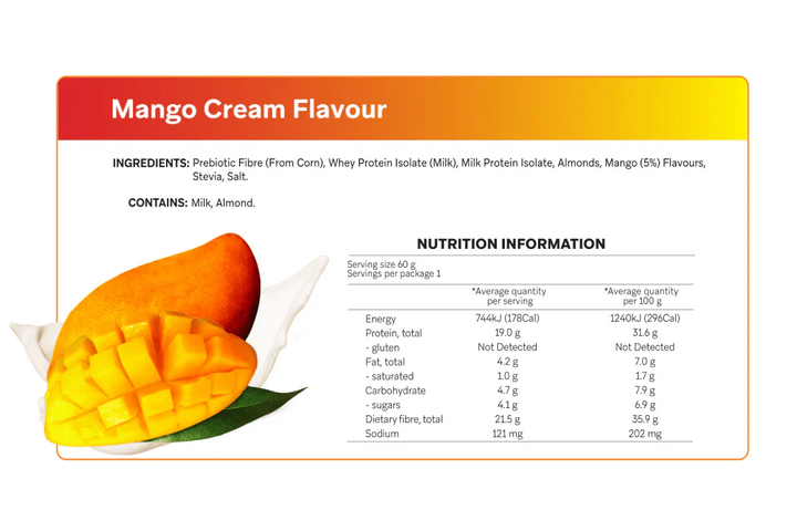 Mango Cream Smart Protein Bars x 12 - Yo Keto