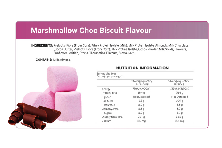 Marshmallow Choc Biscuit Smart Protein Bar - Yo Keto