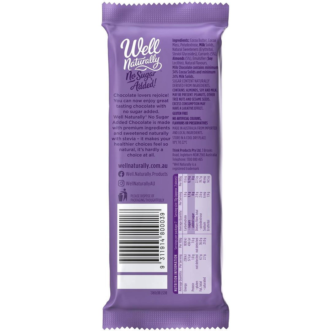 Milk Chocolate - Fruit & Nut - No Sugar Added - 90g - Yo Keto