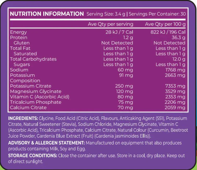 ReVitalise Kids Electrolyte Drink - Giggly Grape - 30 Serves - Love Low Carb