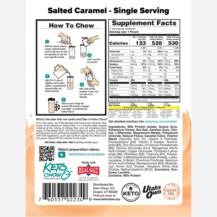 Salted Caramel Keto Chow - Single Meal - Yo Keto