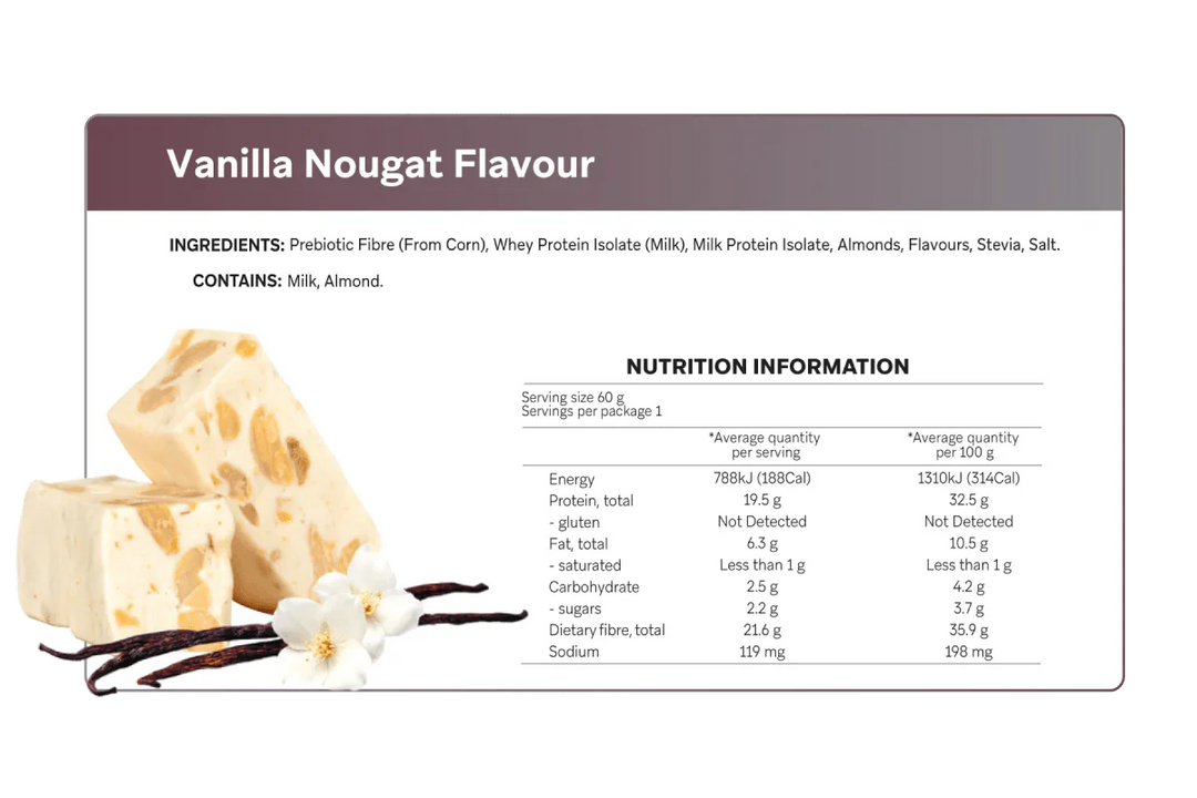 Vanilla Nougat Smart Protein Bar - Yo Keto
