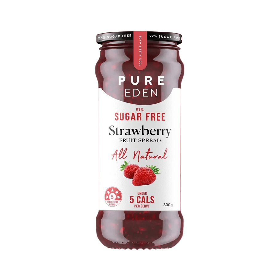 Pure Eden 97% Sugar Free Strawberry Fruit Spread - 300g jar, part of Pantry, Spreads, Jams & Spreads, OOS, Christmas collections.