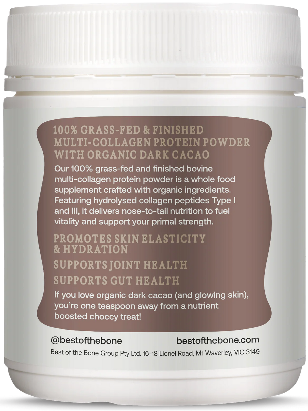 Multi-Collagen Protein Peptides - Raw Organic Cacao - 210g