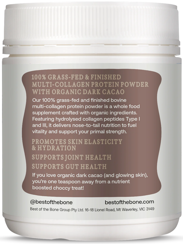 Multi-Collagen Protein Peptides - Raw Organic Cacao - 210g