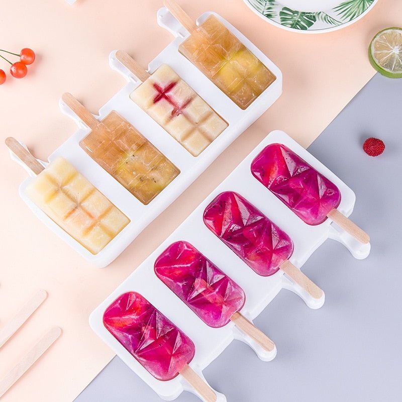 Ice Cream / Popsicle Mould - Large Diamond + 50 Sticks