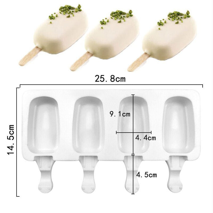Ice Cream / Popsicle Mould - Large Ellipse + 50 Sticks