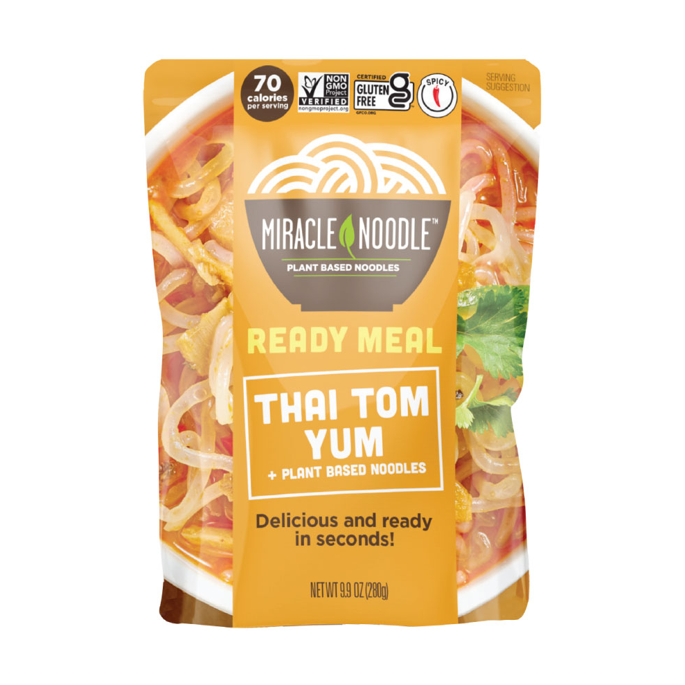 Miracle Noodle Ready Meal Thai Tom Yum konjac noodles, 280 g pouch, front of pack