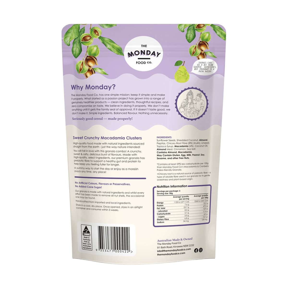 Keto Gourmet Granola - Sweet Crunchy Macadamia Clusters - 300g