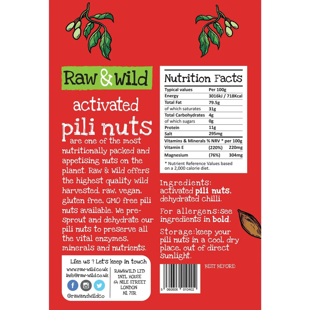 Activated Chilli Pili Nuts - 22g Snack Pack - Love Low Carb