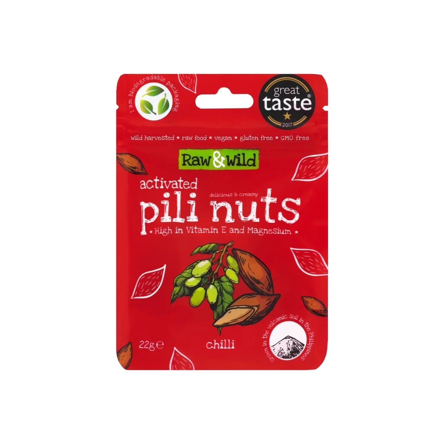 Buy Raw & Wild Activated Chilli Pili Nuts 22g @ Love Low Carb