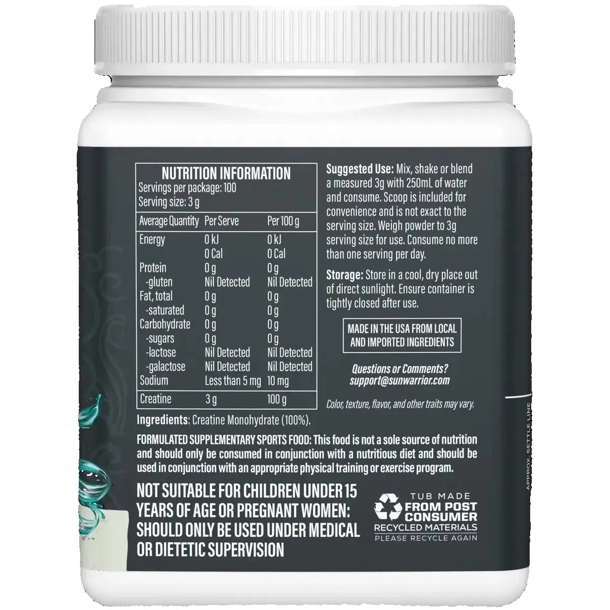 Active Creatine Monohydrate Unflavoured 300g