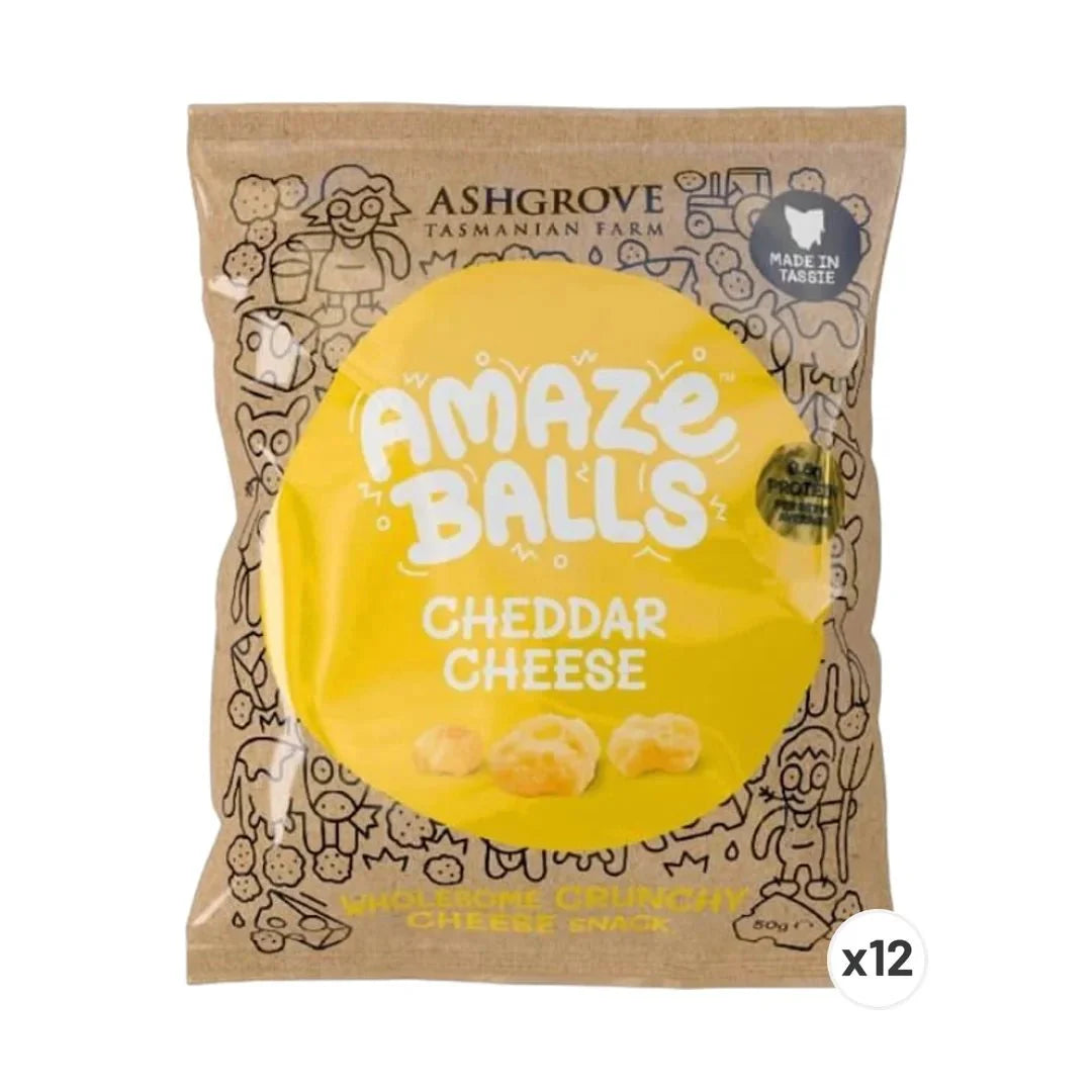 AmazeBalls - Cheddar Cheese - Box of 12 - Yo Keto