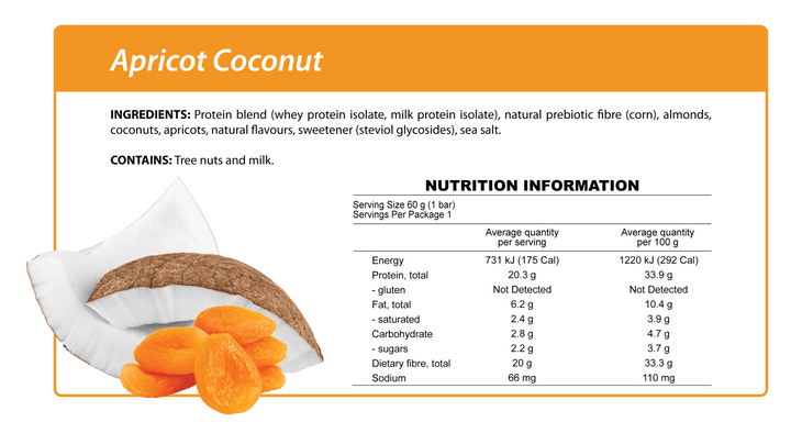 Apricot Coconut Smart Protein Bar-Bar-Yo Keto