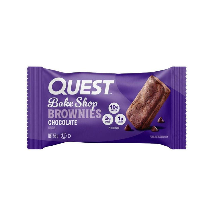 Bake Shop Brownies - Chocolate - 56g by Quest Nutrition in purple wrapper, part of Snacks and Low Carb collections
