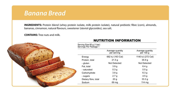 Banana Bread Smart Protein Bar-Bar-Yo Keto