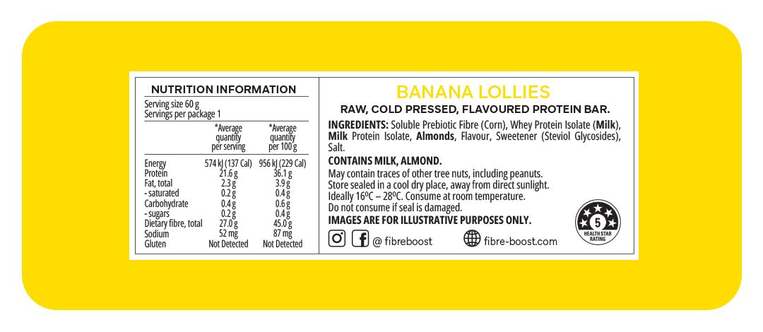 Banana Lollies Protein Bar - Yo Keto