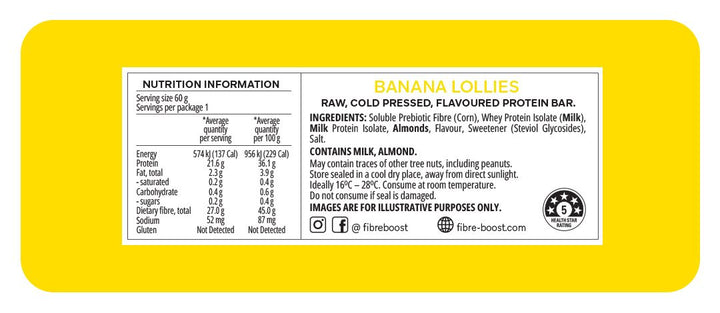 Banana Lollies Protein Bar - Yo Keto