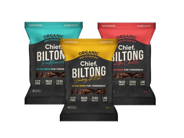 Beef Biltong Variety Pack - 30g x 3