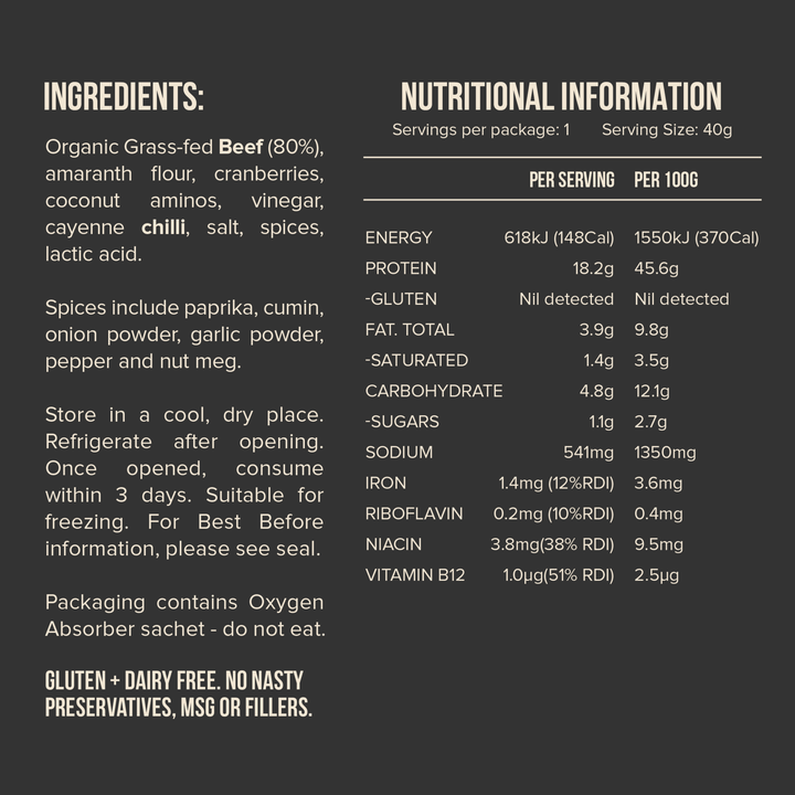 Beef & Chilli Bar-Jerky-Yo Keto