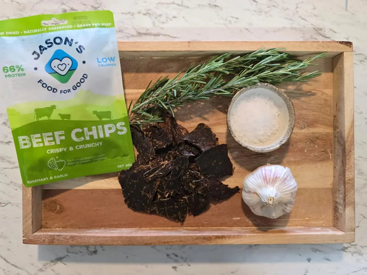 Beef Chips - Rosemary & Garlic - 40g - Love Low Carb