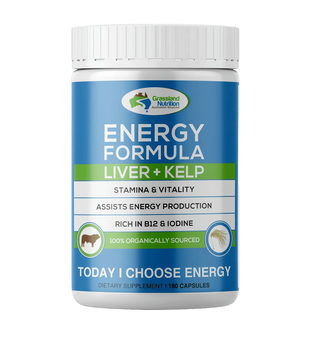Beef Liver & Kelp Capsules - 180 Capsules