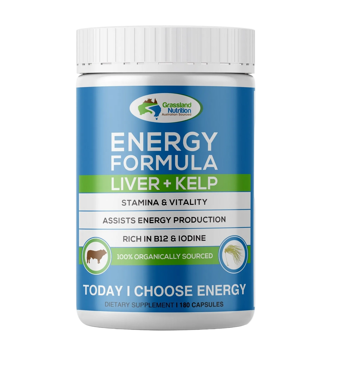 Beef Liver & Kelp Capsules - 180 Capsules