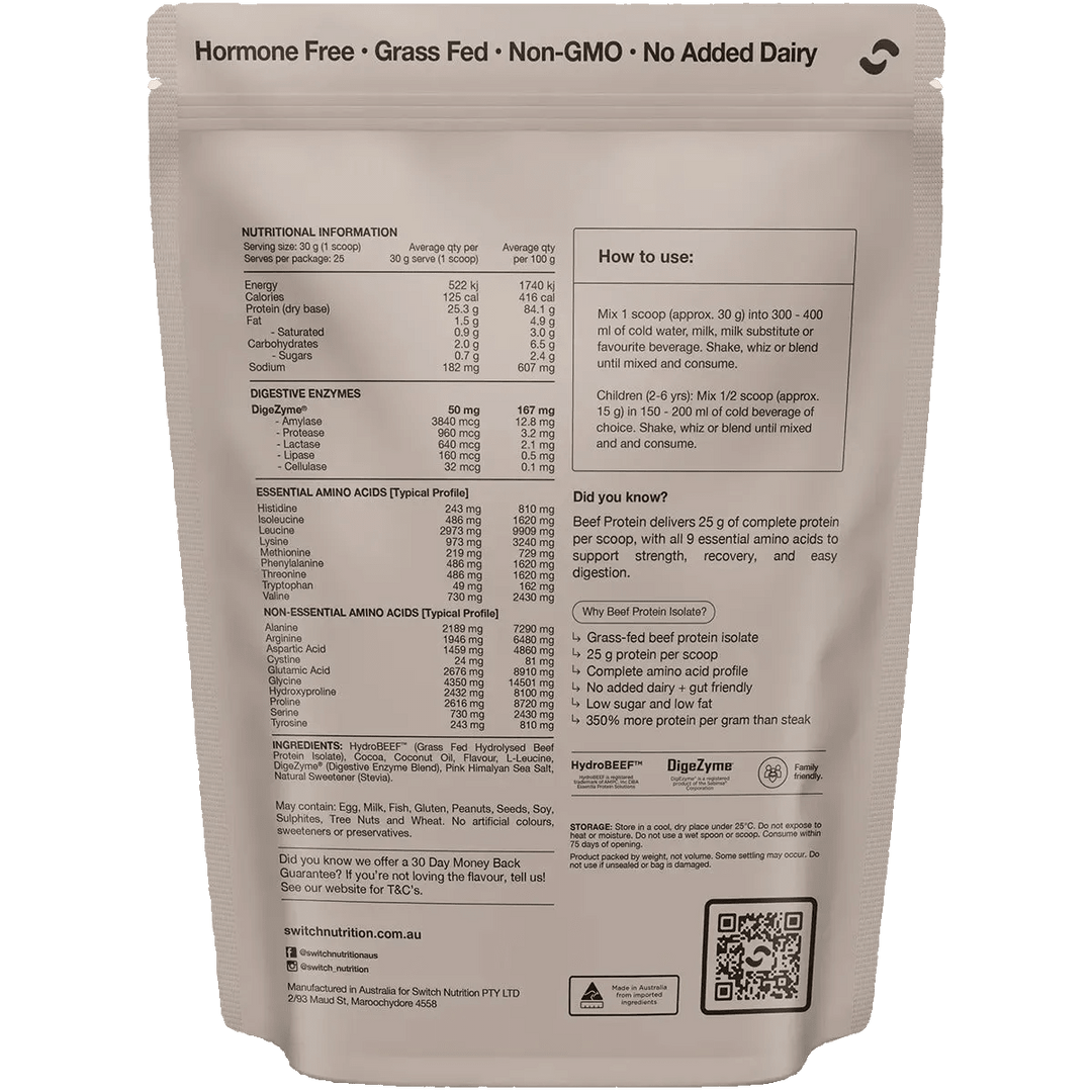 Beef Protein Isolate - Chocolate Sea Salt - 750g