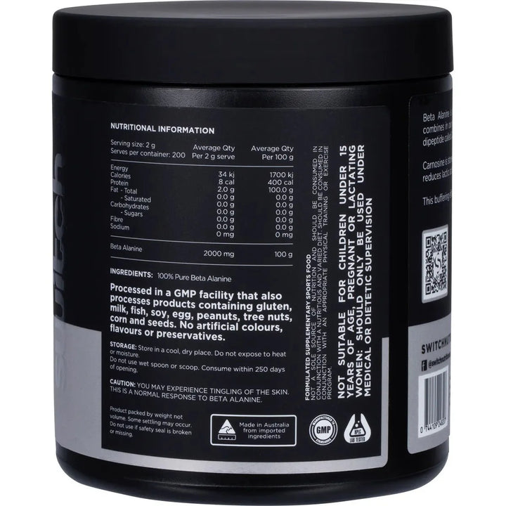 Beta Alanine - 100% Pure Beta Alanine Unflavoured - 400g - Love Low Carb