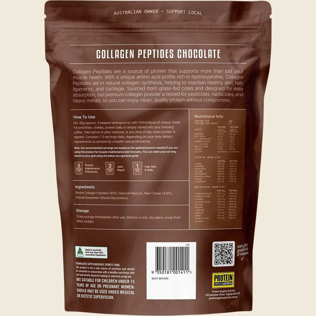 Grass Fed Collagen Peptides - Chocolate - 1kg