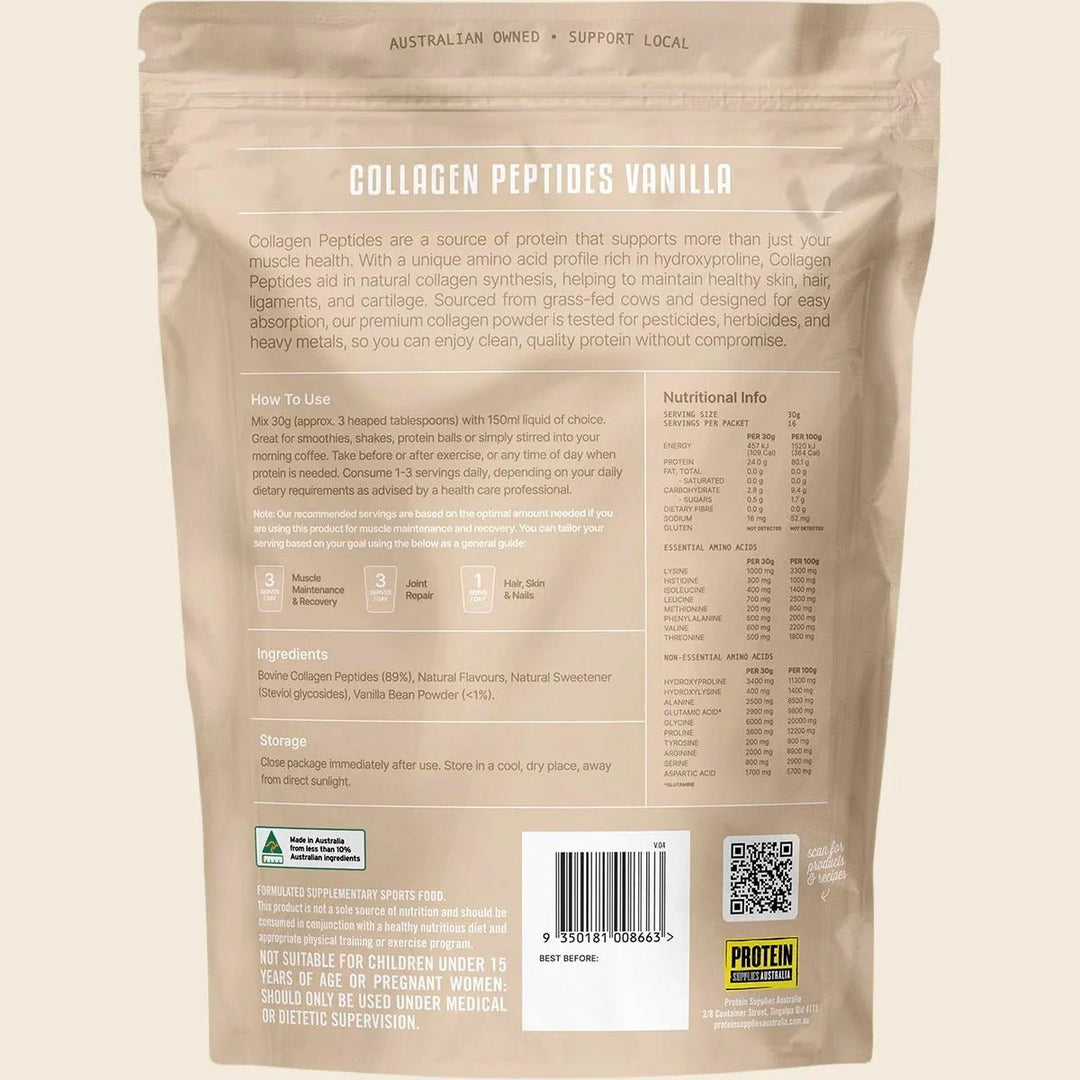 Bioactive Collagen Peptides - Vanilla - 500g - Yo Keto