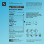 Blue Slushies - 30 Sticks by SALTT with nutrition facts, mixing instructions, and electrolyte benefits on white background