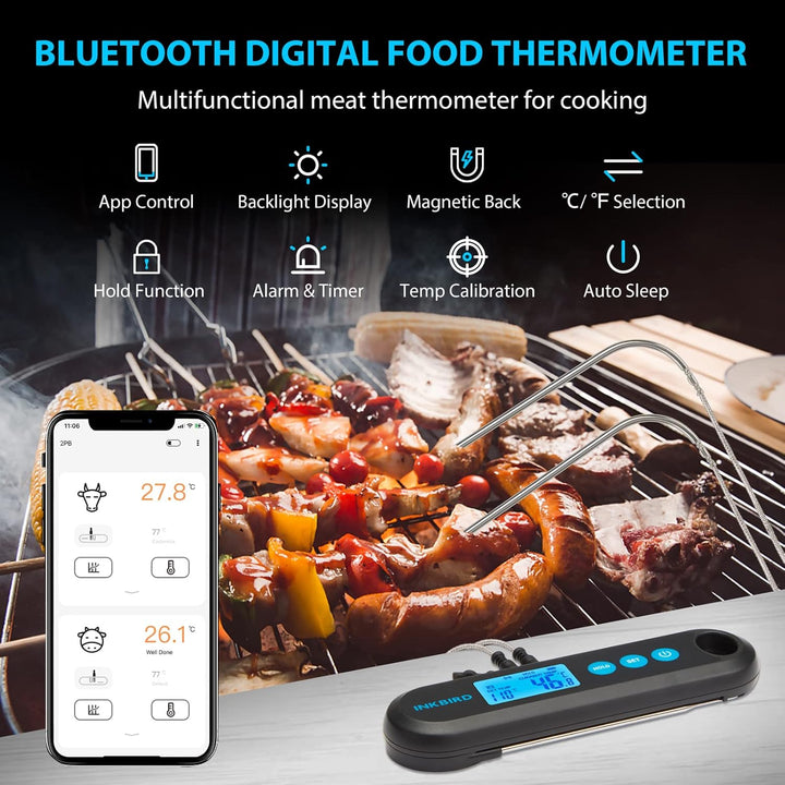 Bluetooth Digital Meat Thermometer With External Probes - Love Low Carb