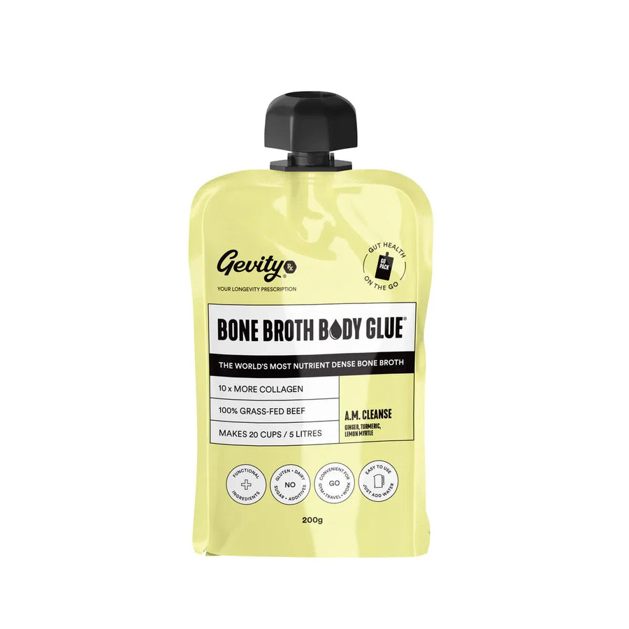 Bone Broth Body Glue - AM Cleanse - 200g Pouch - Love Low Carb