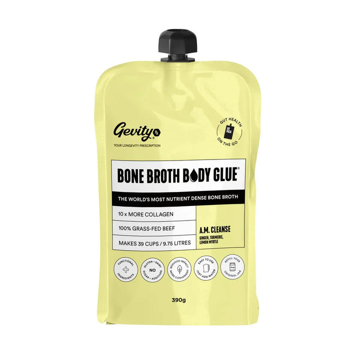 Bone Broth Body Glue - AM Cleanse - 390g Pouch - Love Low Carb