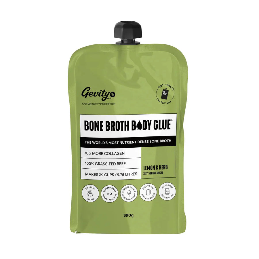 Bone Broth Body Glue - Lemon - 390g Pouch - Love Low Carb