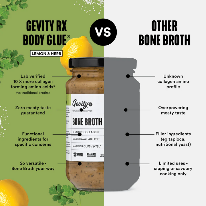 Bone Broth Body Glue - Lemon - 390g Pouch - Love Low Carb