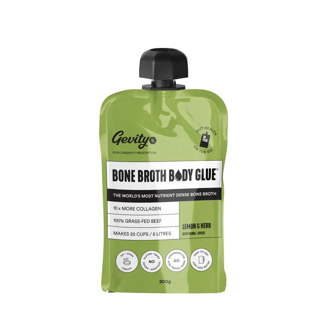 Bone Broth Body Glue - Lemon & Herb - 200g Pouch - Love Low Carb