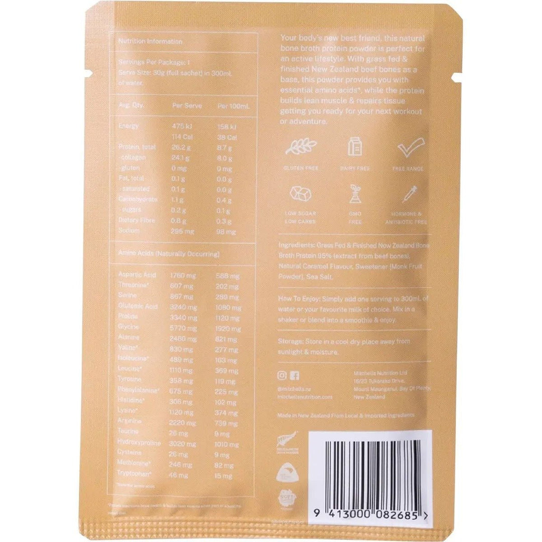 Bone Broth Protein Powder Salted Caramel - 30g - Yo Keto