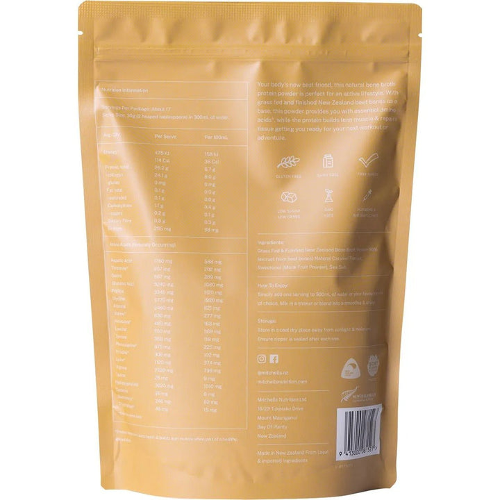 Bone Broth Protein Powder Salted Caramel - 500g - Yo Keto