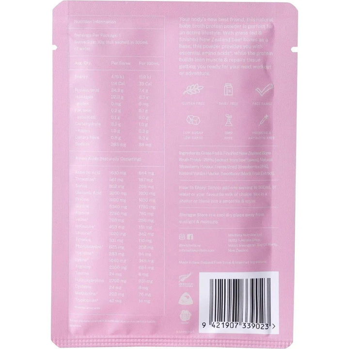 Bone Broth Protein Powder Strawberry - 30g - Yo Keto