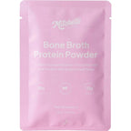 Bone Broth Protein Powder Strawberry - 30g by Mitchells Nutrition in pink pouch for low carb, carnivore, and keto diets