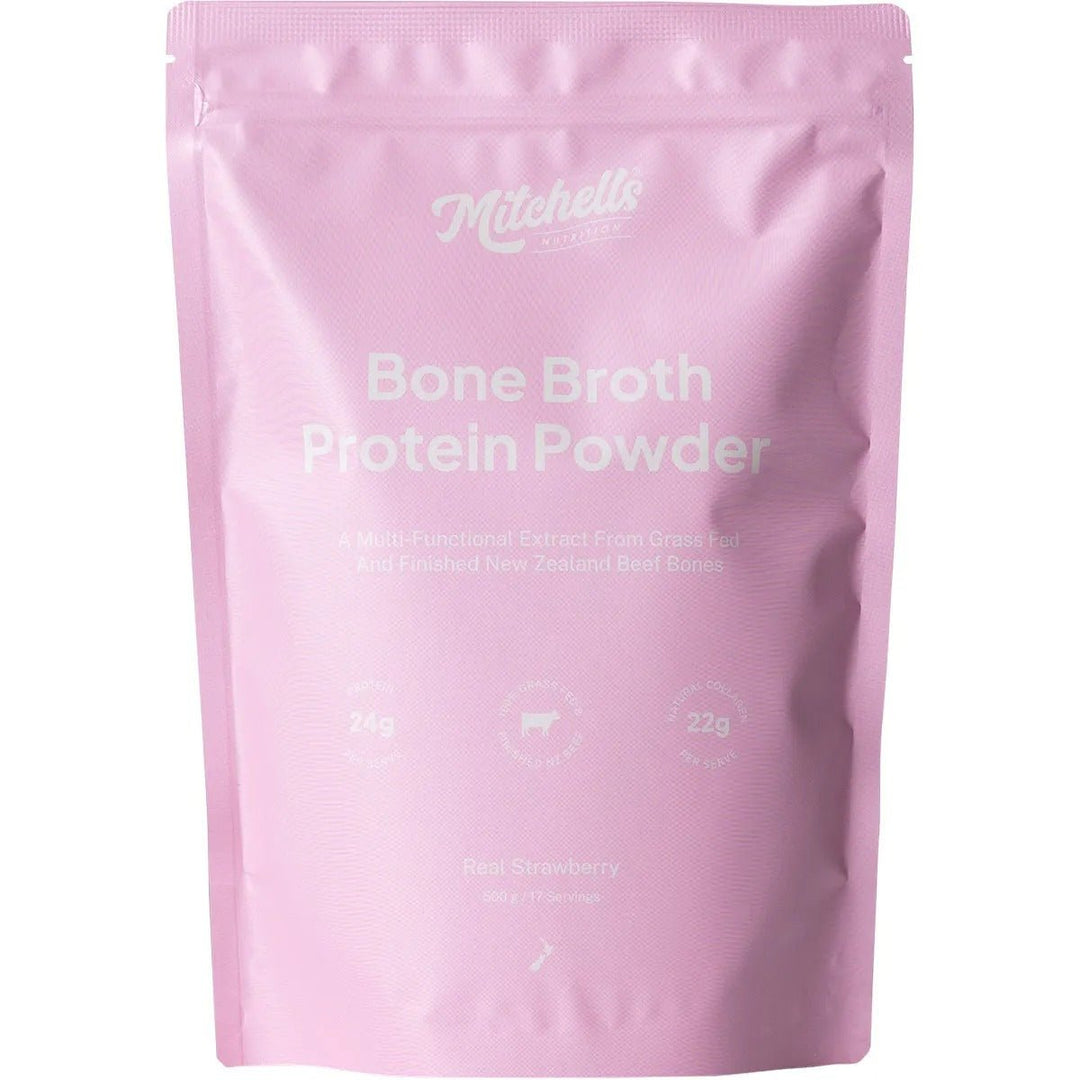 Bone Broth Protein Powder Strawberry - 500g - Yo Keto