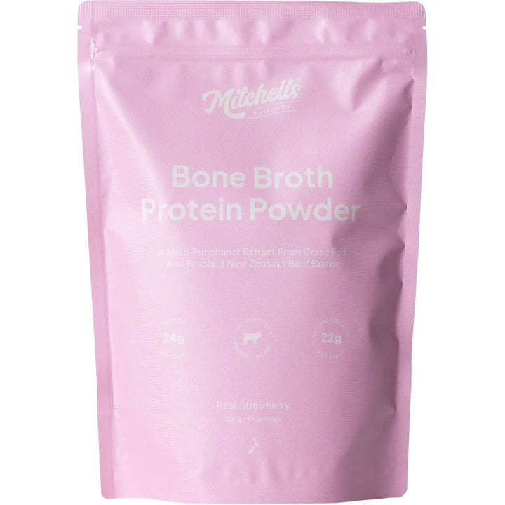 Bone Broth Protein Powder Strawberry - 500g - Yo Keto