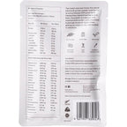 Back label of Bone Broth Protein Powder Unflavoured - 30g by Mitchells Nutrition showing nutrition, amino acids, and usage instructions.