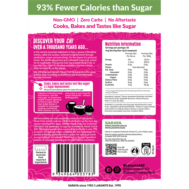 Brown Monkfruit Sweetener - 200g