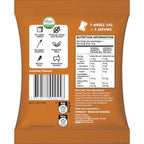 Back of Funday Caramel Chews - 45g pack showing nutrition, ingredients, and vegan certification details.